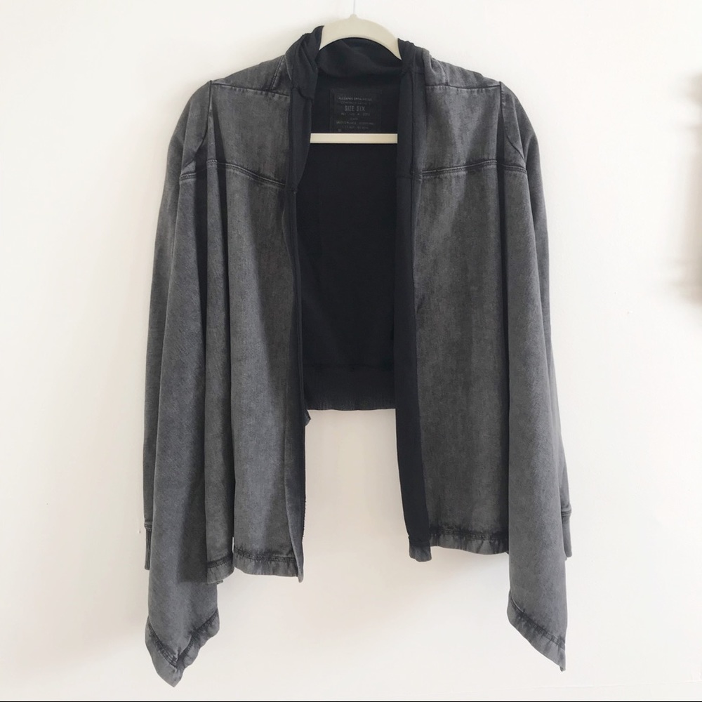 ALL SAINTS Asana cotton waterfall cardigan sweater